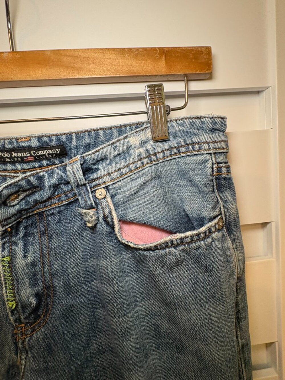 Vintage Polo Jeans Company Ralph Lauren Y2K Low Rise Flare Jeans 29 - Picture 13 of 16